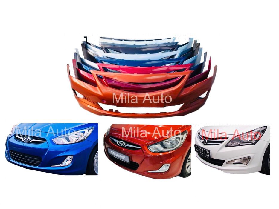 Бампер фара решетка крыло Хендай Солярис Акцент Киа Рио Hyundai Kia