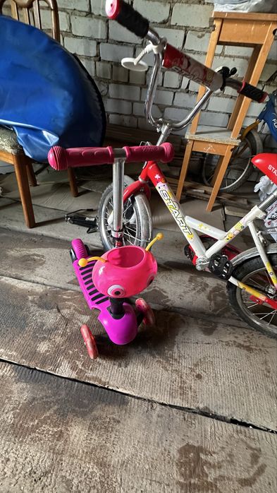 Велосипед и самокат