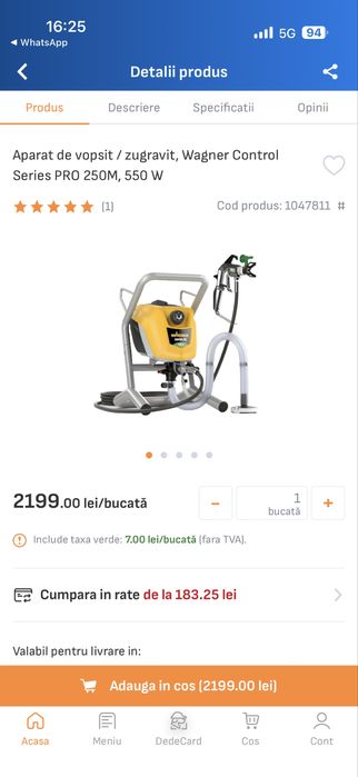 Pompa de zugravit Wagner Control Pro 250M NOUA IN CUTIE