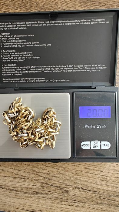 Lanț aur unisex de 14 karate