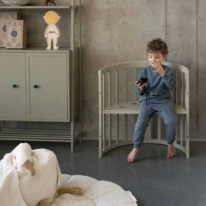 НОВО Кошара за Бебе Смарт 7в1 Овал, Детско Легло 0-10 год Olive