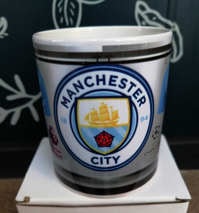 Уникална Футболна Фен Чаша На Манчестър Сити С Ваше Име И Номер!