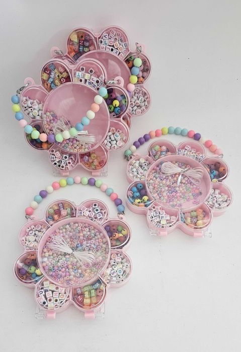 Нов модел органайзер с мъниста чантичка цвете с капак