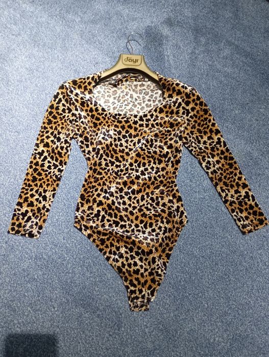 Леопардовое боди,размер S