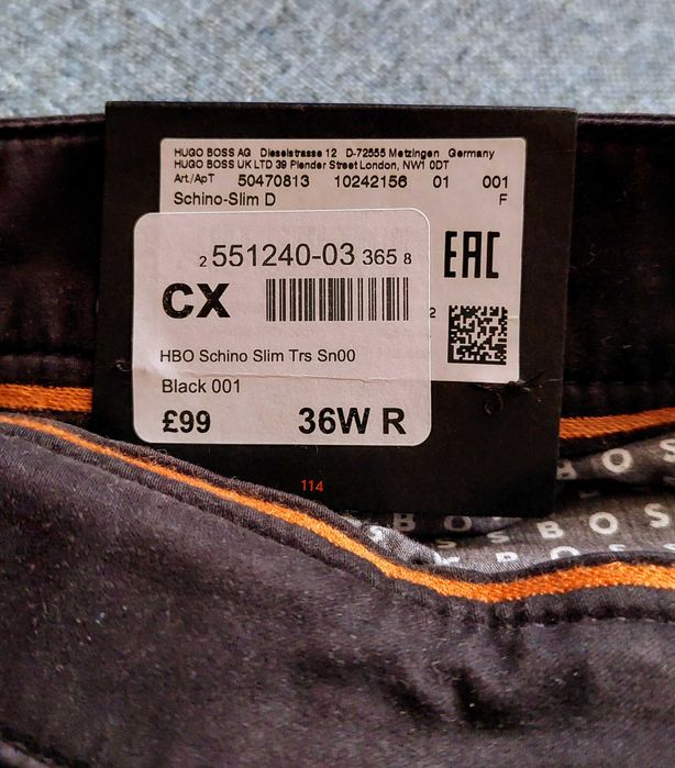 Pantaloni HUGO BOSS 100% Originali W36 L32 | Slim Chino | Super Pret