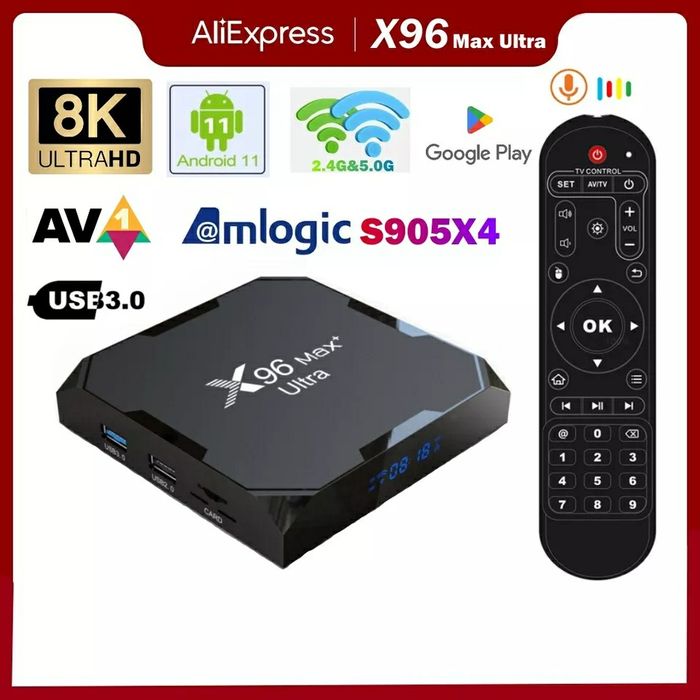 X96 Max Ultra X4 64GB Smart iptv Box Android tv configurat Bucuresti