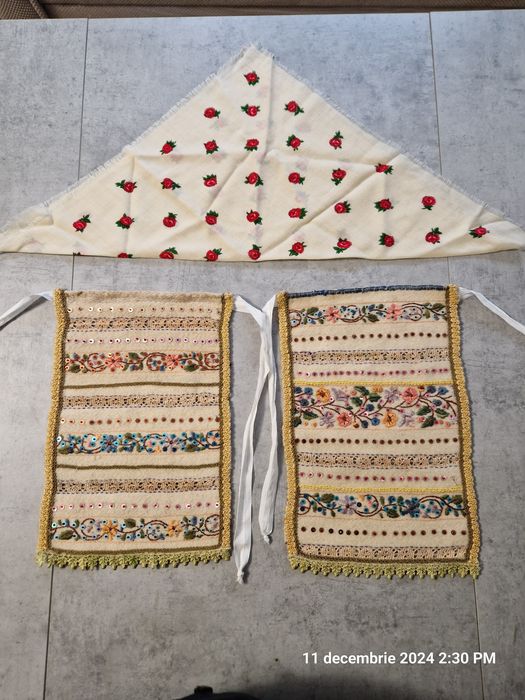 Batic casmir cu franjuri,Stergare Transilvania,Costum popular fete