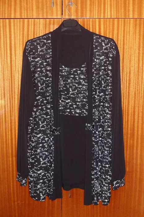 Дамски елегантни черни туники, размер 48