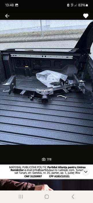 Bena. Oblon. Carlig Remorcare Ford Ranger