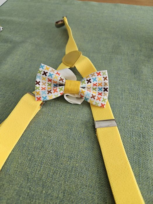 Set bretele copii si papion bumbac