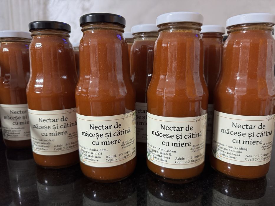 Nectar de măceșe și cătină cu miere