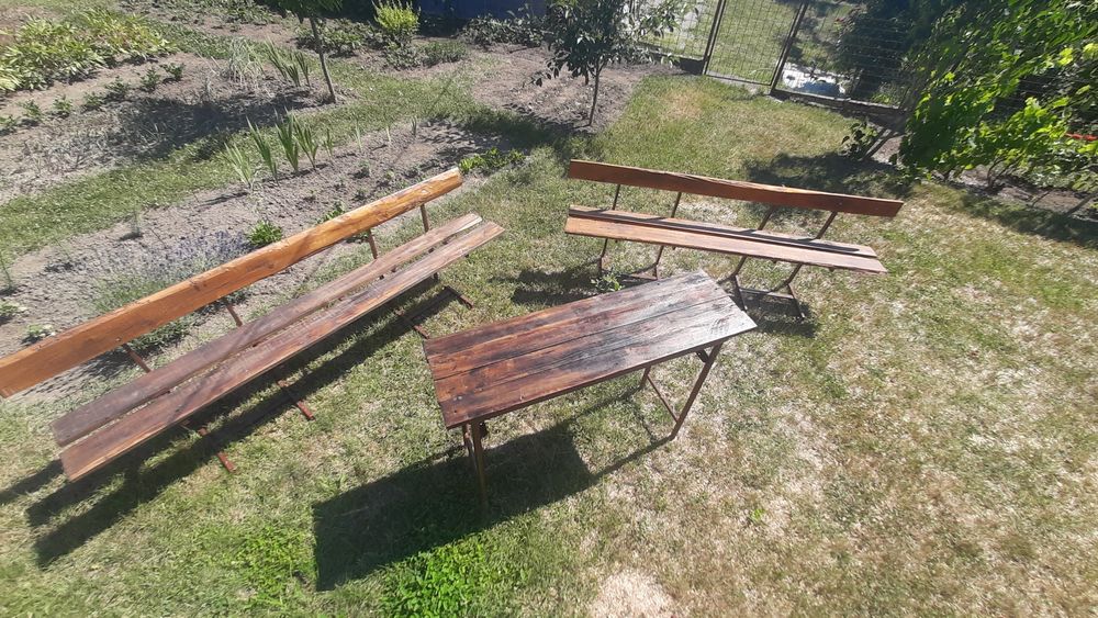 Mobilier gradina mese și scaune schelet metalic  rezistente
