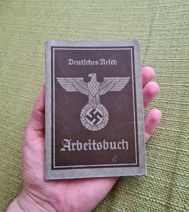 Carte De Munca Nazista WW2 Al Doilea Razboi Mondial WW 2 Germania