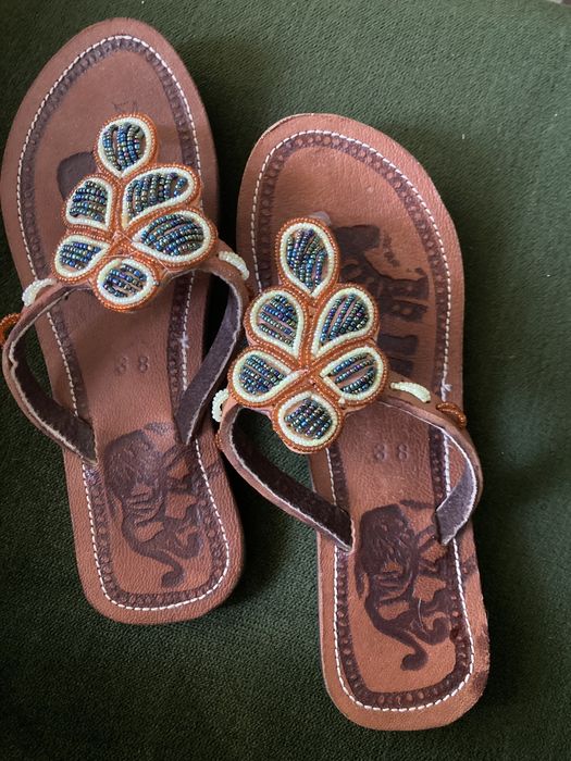 Дамски чехли естествена кожа