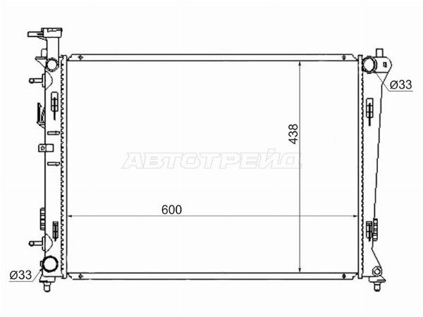 Радиатор охлаждения двигателя  Kia Cerato