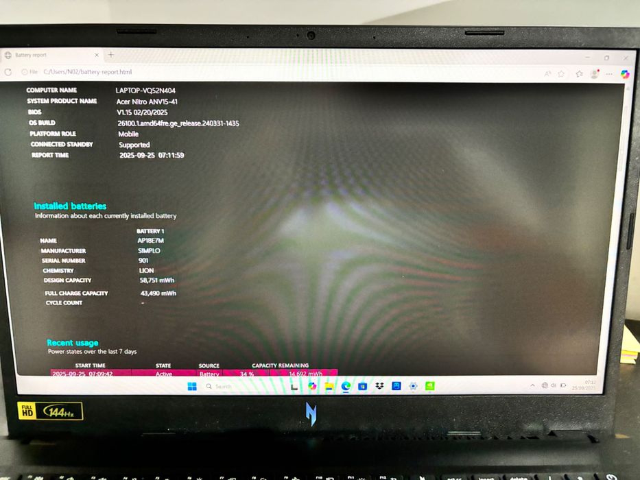 Laptop Acer Nitro V15 R5 RTX2050