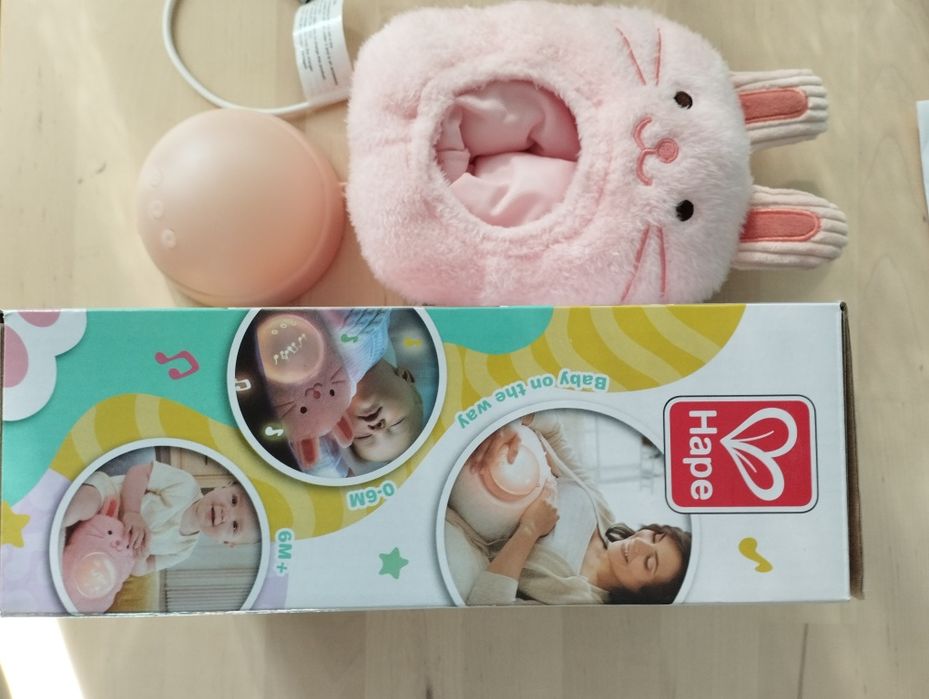 Интерактивна играчка, Hape, Музикална плюшена лампа за сън, Зайче, 23