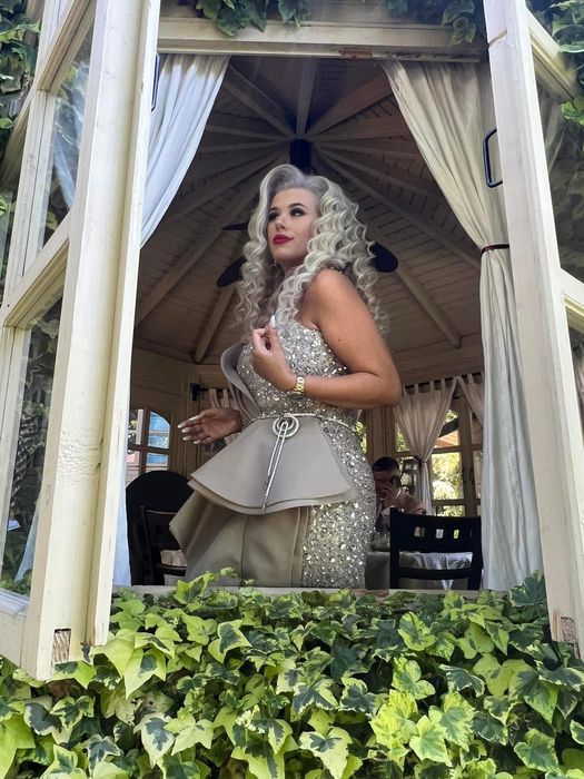 Rochie de ocazie deosebită material turcesc de înaltă calitate!!!