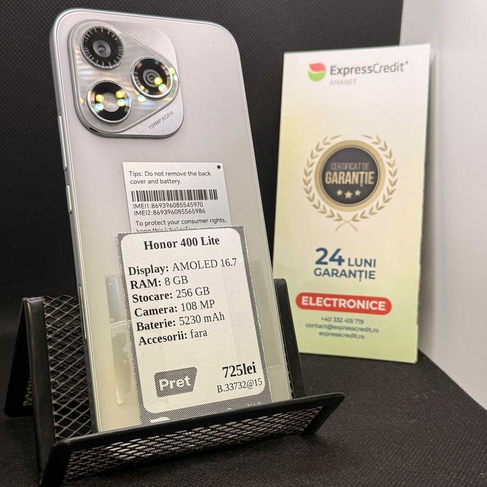 Telefon Honor 400 Lite 8/256GB (AG15 Gara 1 B33732) Garantie 2 ani!