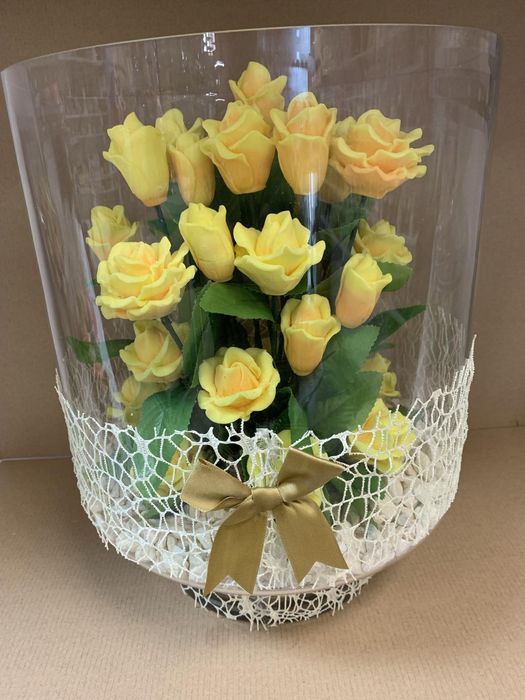 Цветя изработени с глицеринов ароматен сапун и Българска роза