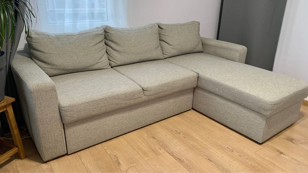 Триместен разтегателен диван с ракла под лежанката