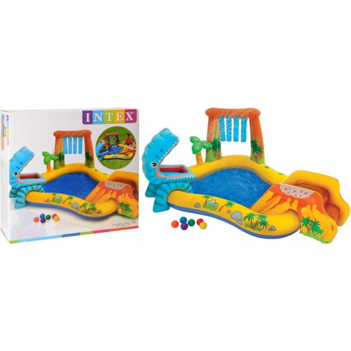 Пръскащ надуваем басейн с пързалка