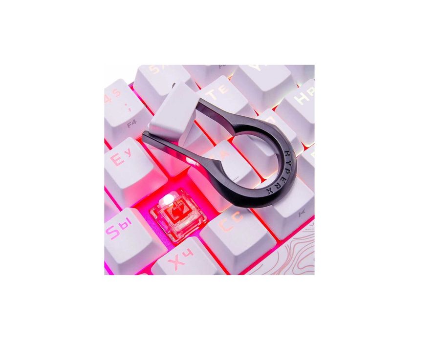 ^Клавиатура HyperX Alloy Origins 60 Pink-HyperX Linear Red Switches,RU