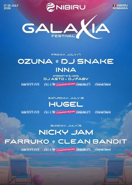 Bilet 3 zile NIBIRU, Galaxia Festival - General Access 3-Day Pass, o persoană, 17-19 iulie Costinești