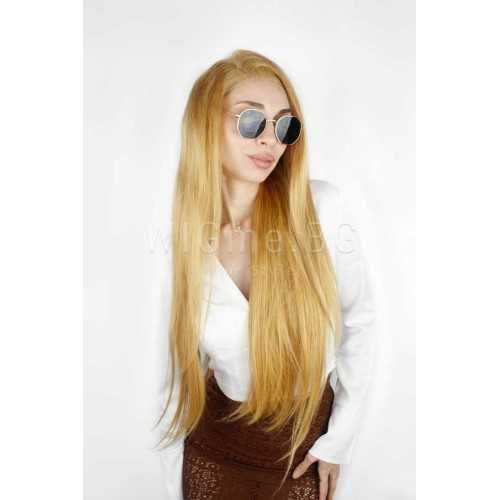 100% естествена Virgin Remy руса лейс фронт перука серия Белисима