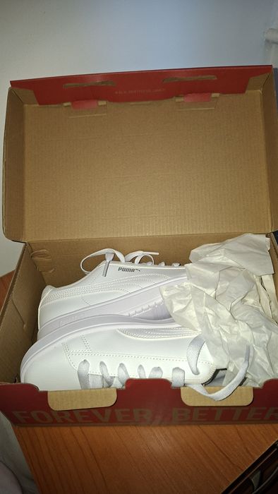 Puma- Adidași albi, damă, nou, 38