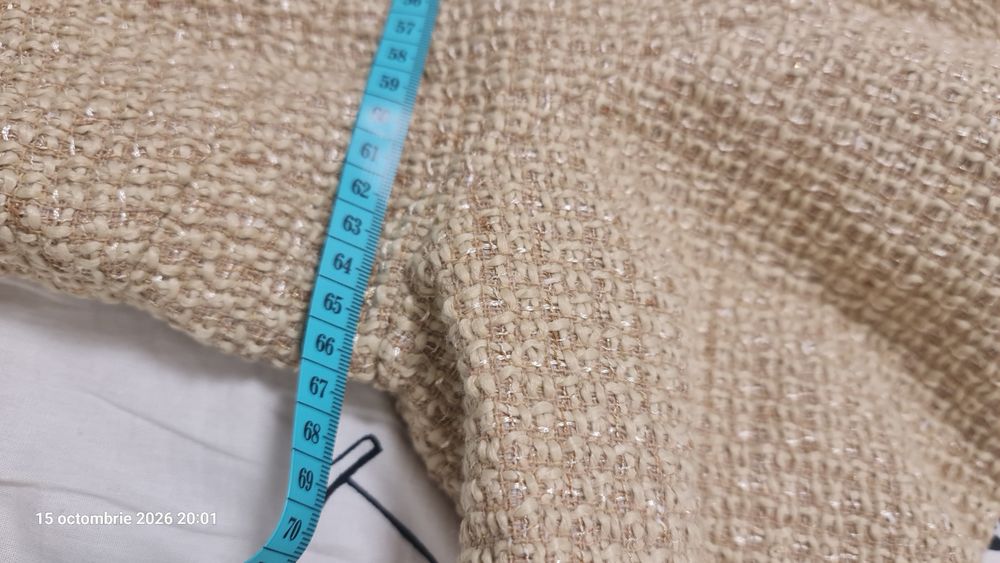 Cardigan sacou bej cu fir xxxxl