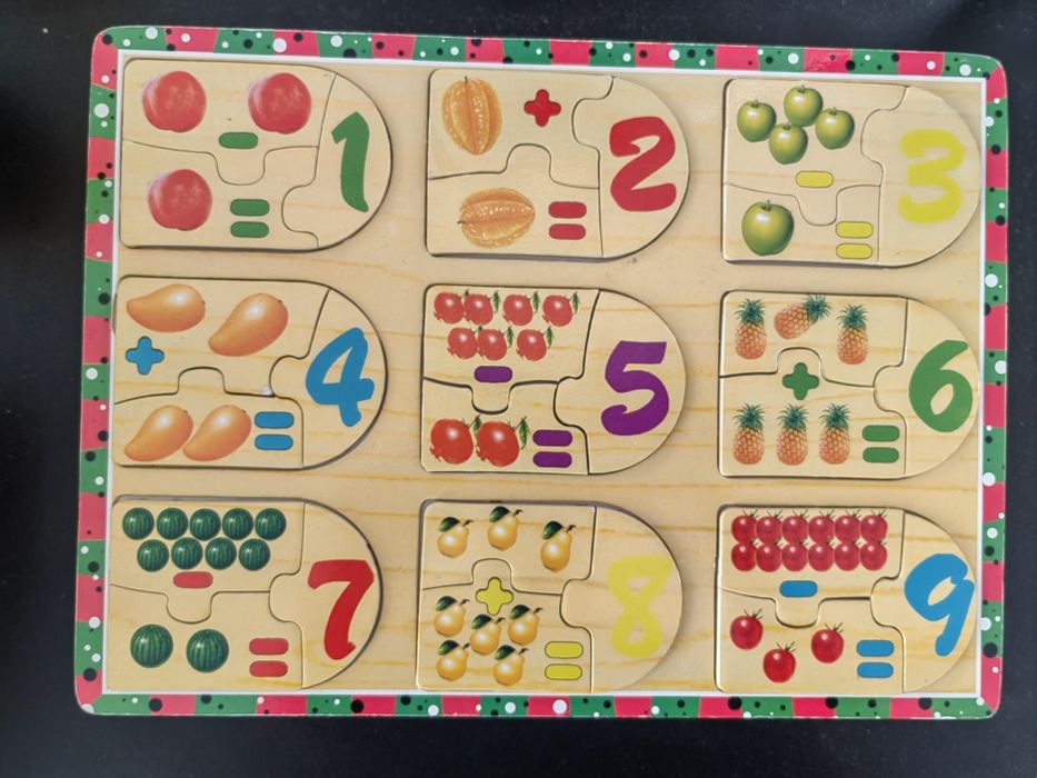 Дървен  детски пъзел