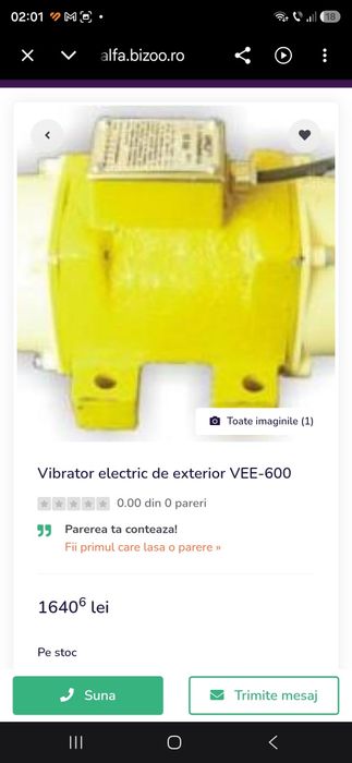 Motor Vibrator Industrial (Vibrator de Cofraj / Masă Vibrantă)