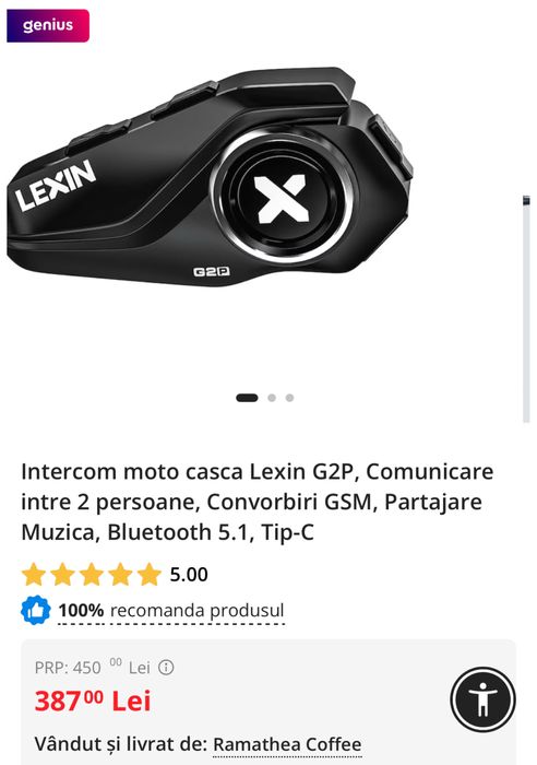 Sistem Intercom moto Lexin G2P