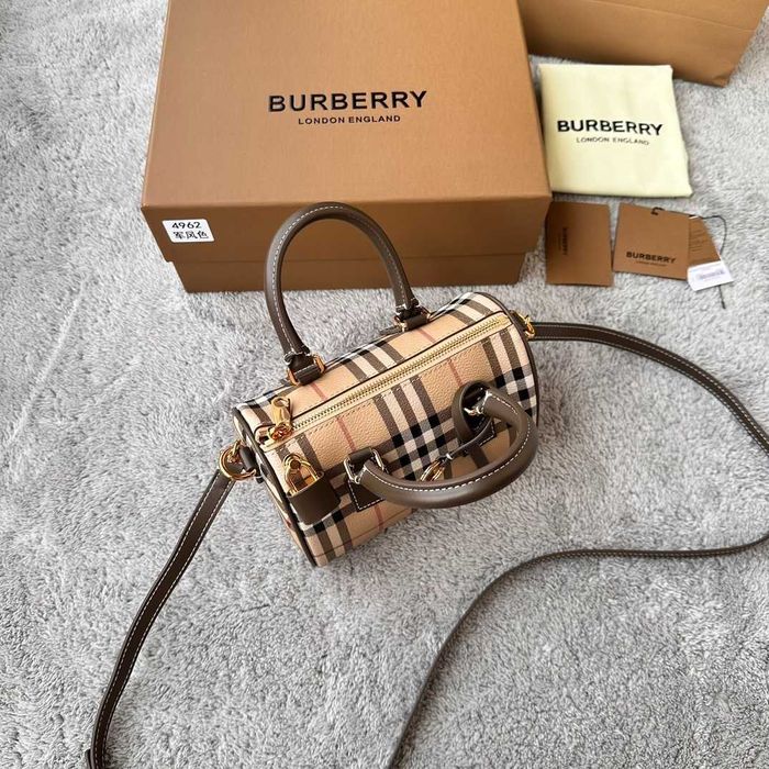 Mini Check Bowling Bag Burberry