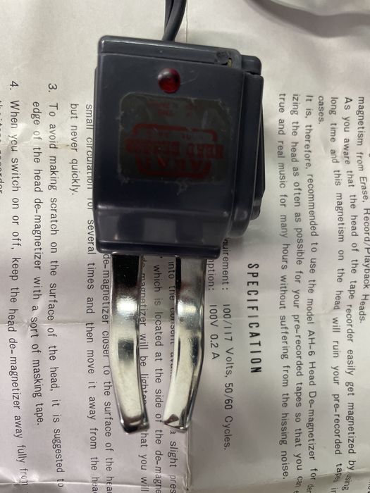 Demagnetizor capete magnetofon AKAI AH-6