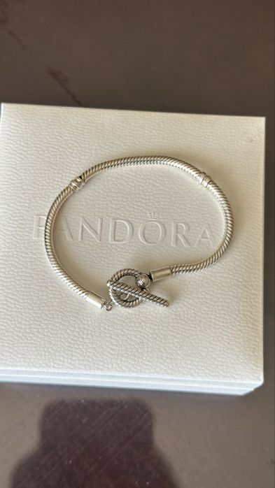 Pandora Браслет с T-застежкой и двойным кольцом