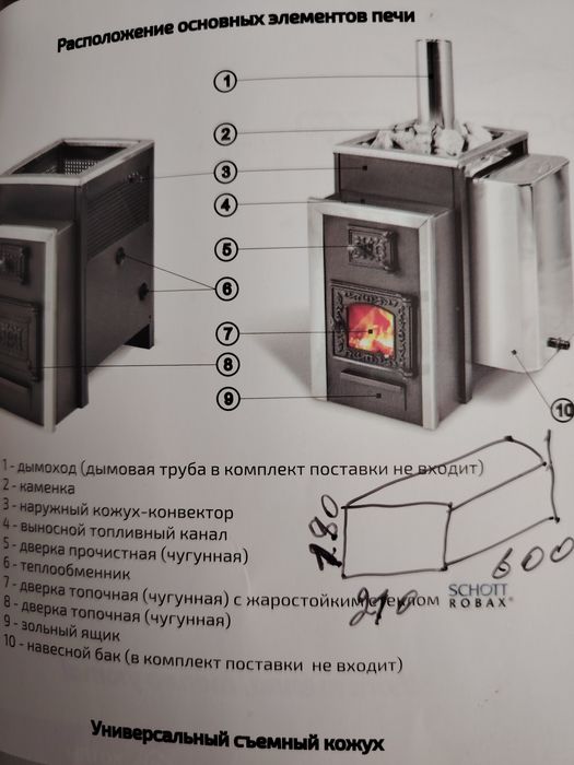 Печь банная новая