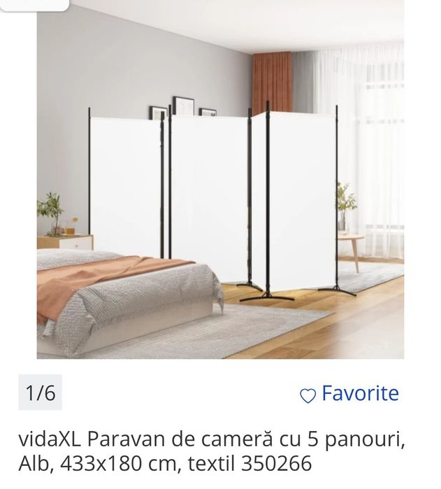 Paravan camera gri antracit