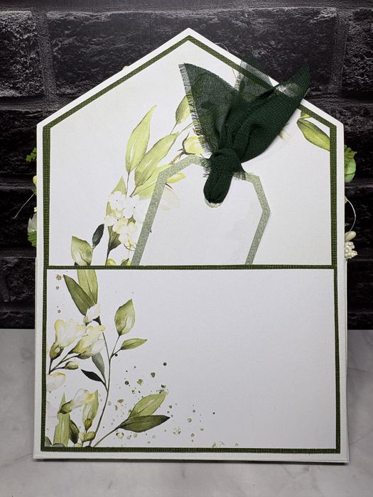 Плик с цветя ръчна изработка