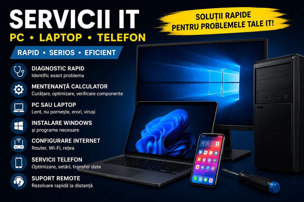 Servicii IT – PC / Laptop / Telefon