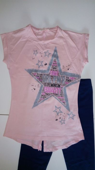 Сет / Комплект тениска/ клин момиче р-р 122/128