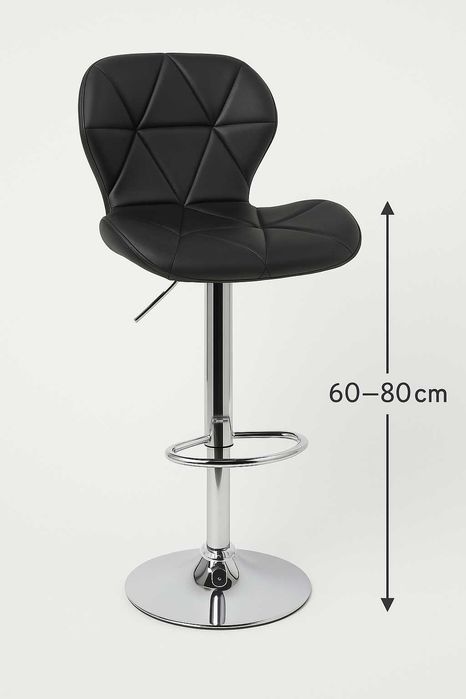 Барный стул из эко-кожи с регулировкой высоты 60–80 см