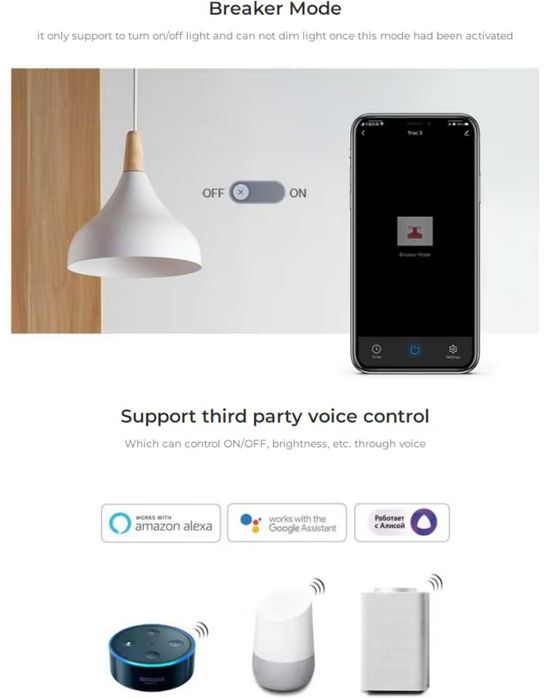 Miboxer dimmer AC Triac inteligent WiFi control vocal – TRI-C1WR