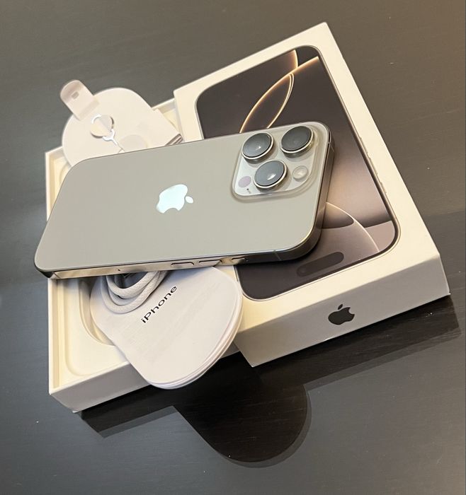 iPhone 16 PRO MAX 5G CA NOU ! Natural Titanium Gri Desert 15 - 128