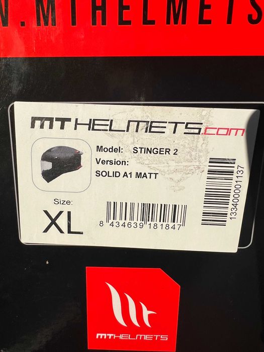 Чисто нова каска MT STINGER HELMETS BLACK MATT/ORANGE