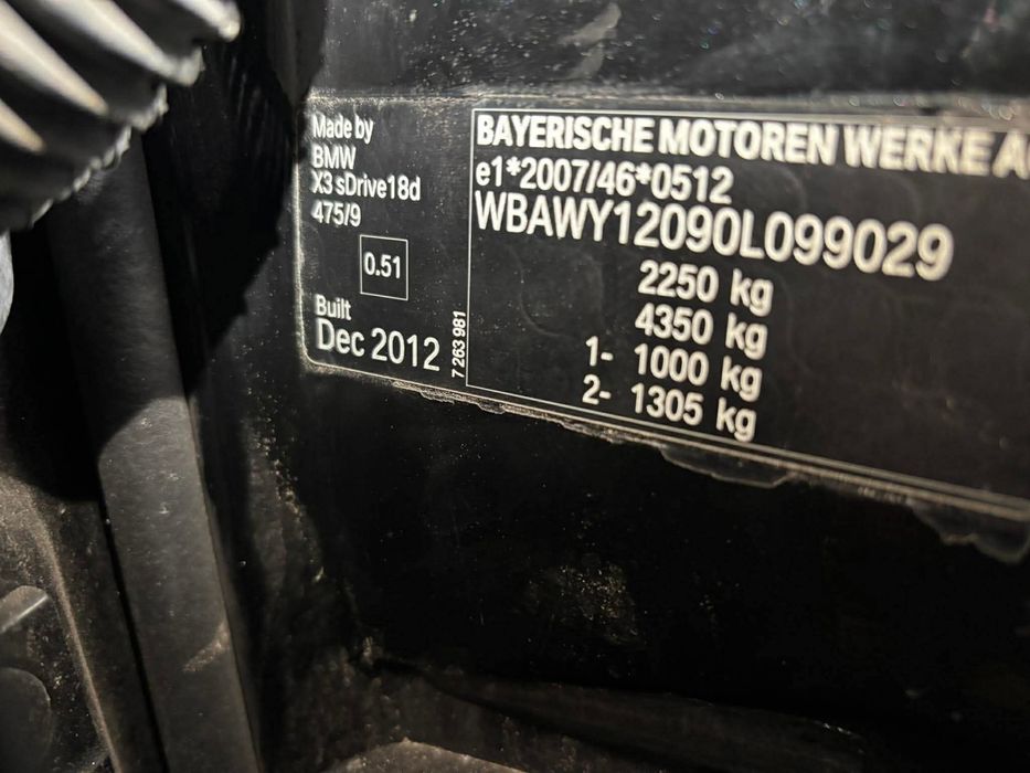 BMW X 3  - F 25  2.0 D на Части !!!