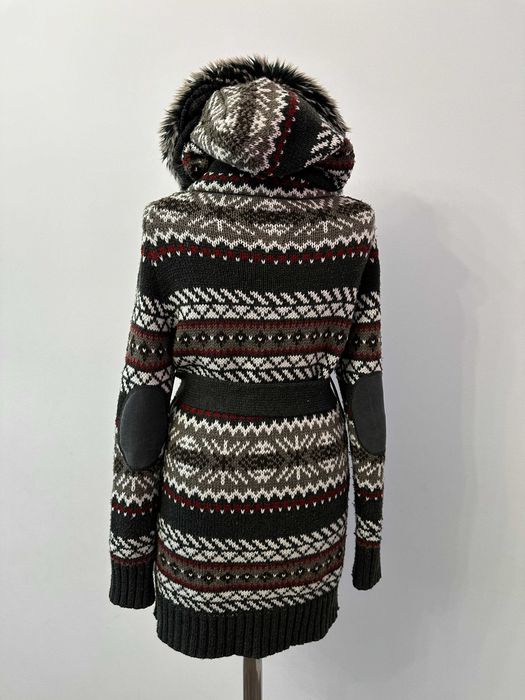 Cardigan cu gluga si blanita artificiala Pull&Bear, masura M