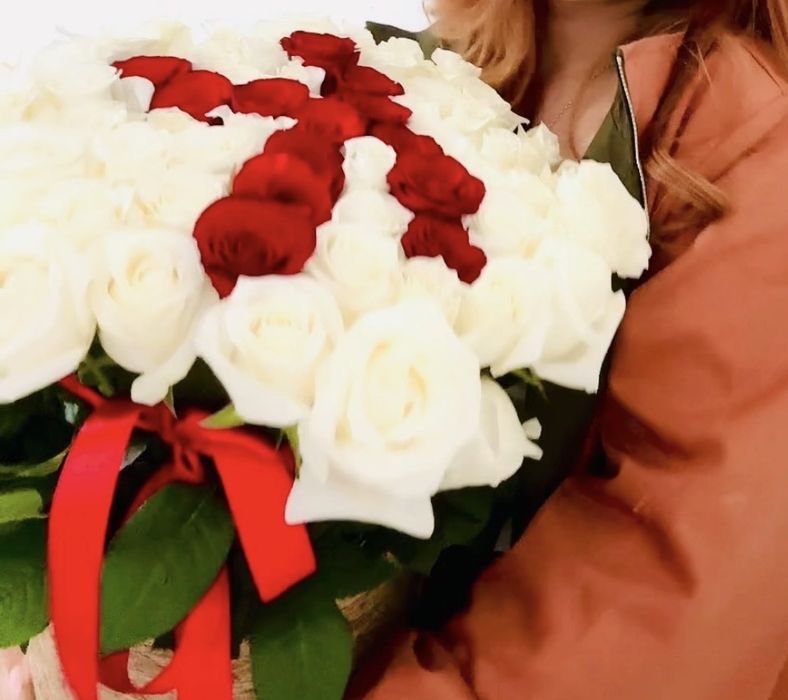 51 шт именной роза улкен корзинада