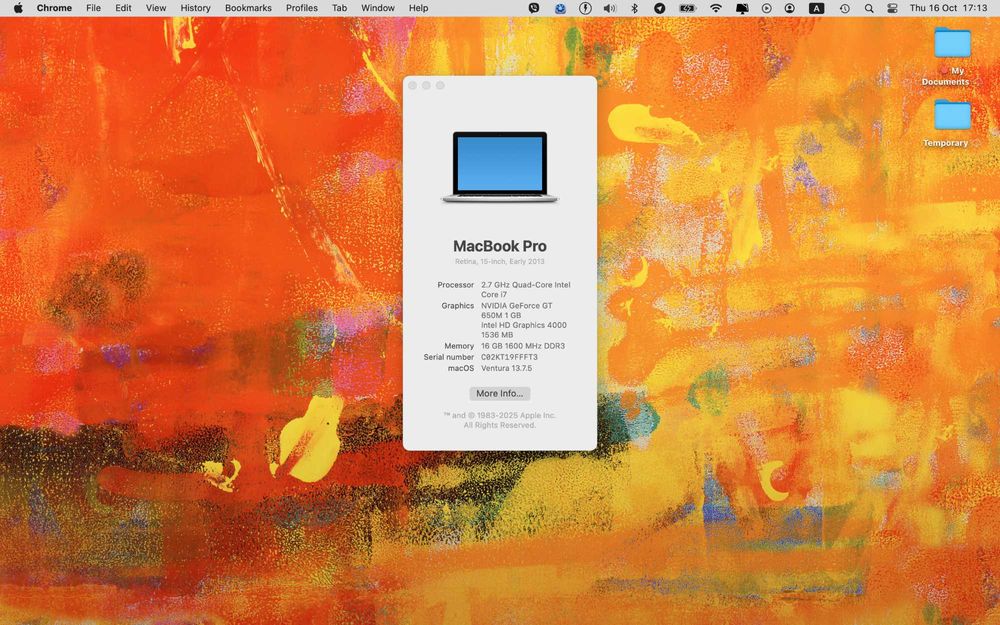 MacBook Pro, Retina, 15-inch, Early 2013